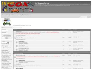 Cox Engine Forum